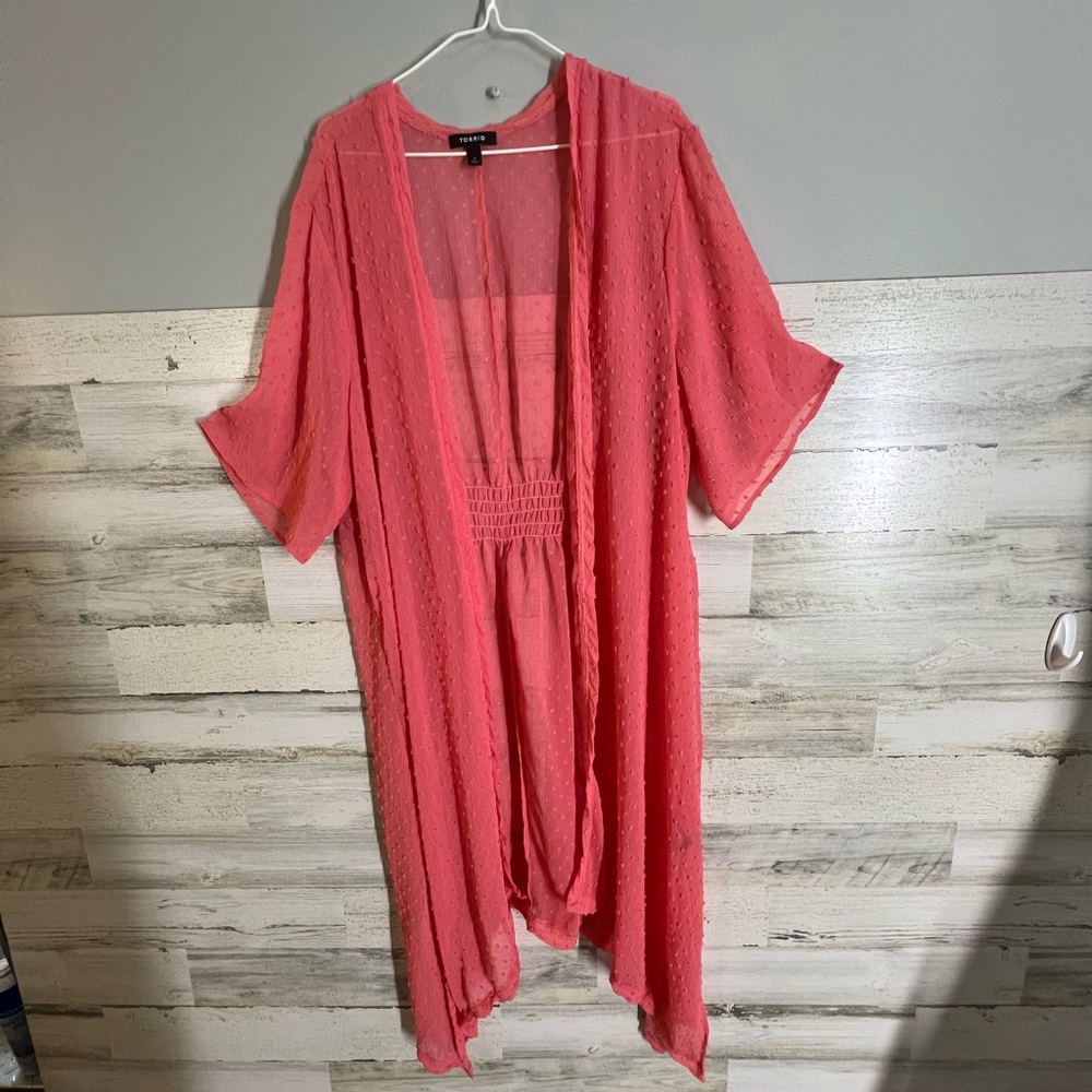 Torrid Coral/Pink Swim Coverup~ Beach~ Resortwear~ Cute~ Comfortable~Trending